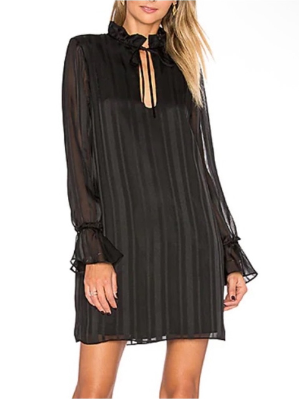 Revolve‎ L'Academie 70s Ruffle Sleeve Dress Size XS Whimsigoth Witchy Vamp